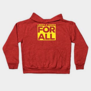 Liberty & Justice For All (yellow) Kids Hoodie